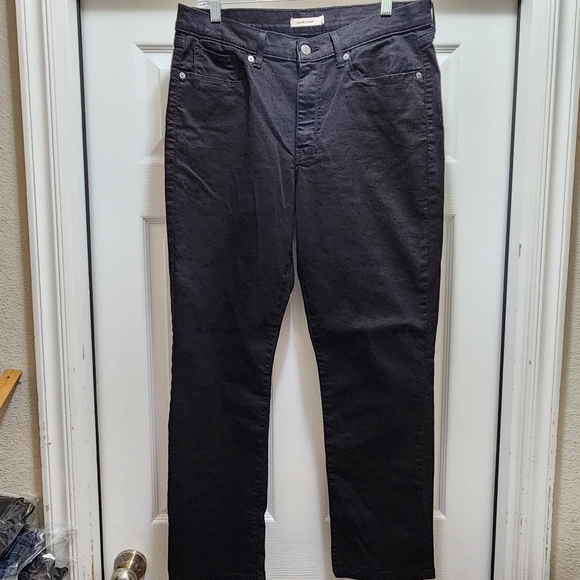 Levi's Jeans Women's 14M 32x30 Classic Straight Black Stretch Dark Wash 32 X 30 - Picture 3 of 10